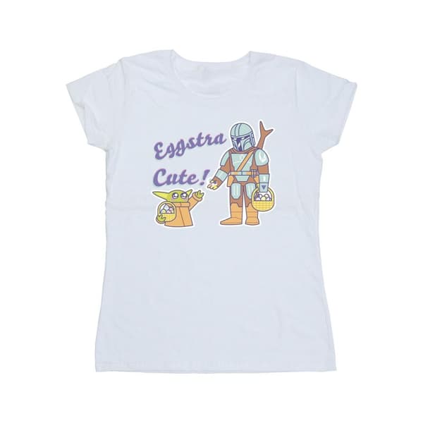 Star Wars Womens/Ladies The Mandalorian Eggstra Cute Grogu Cotton T-Shirt