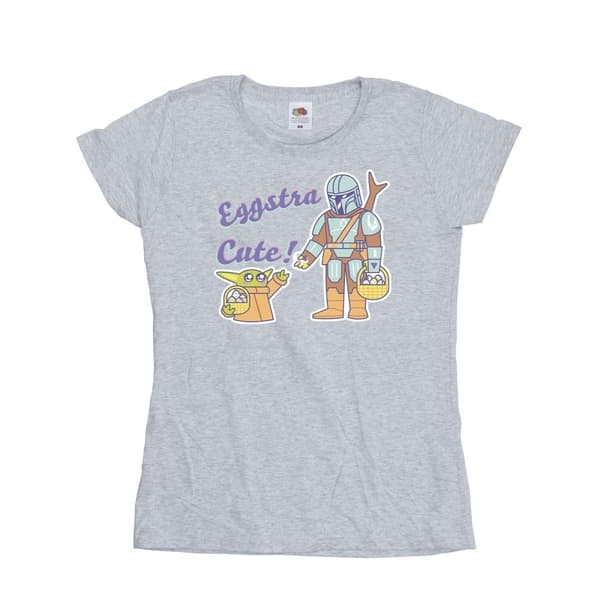 Star Wars Womens/Ladies The Mandalorian Eggstra Cute Grogu Cotton T-Shirt