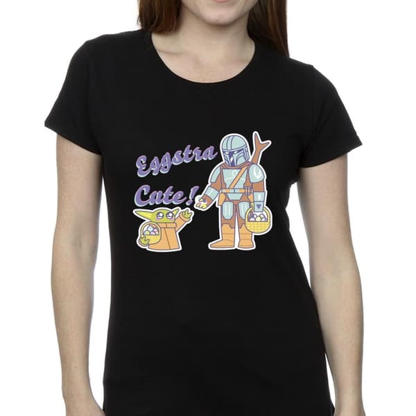 Star Wars Womens/Ladies The Mandalorian Eggstra Cute Grogu Cotton T-Shirt