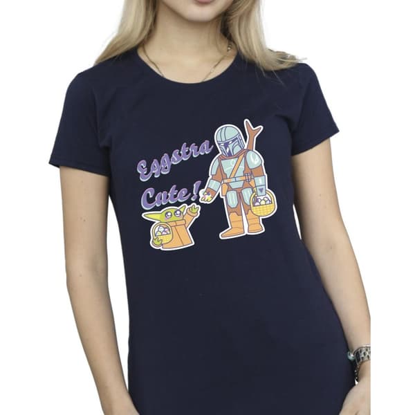 Star Wars Womens/Ladies The Mandalorian Eggstra Cute Grogu Cotton T-Shirt