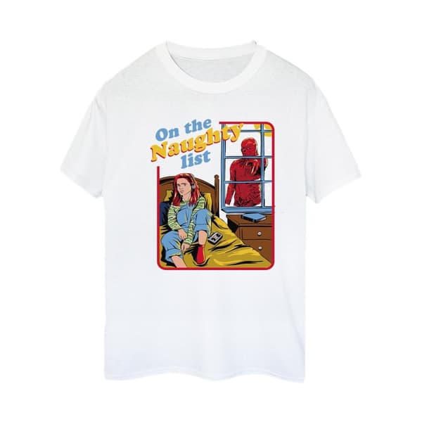 Netflix Dam/kvinnor Stranger Things Naughty List Boyfriend T-shirt i bomull