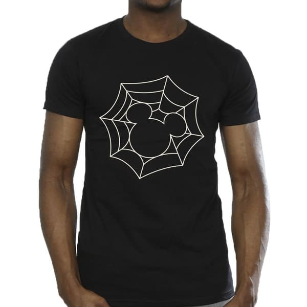Disney Mens Mickey Mouse Spider Web T-Shirt