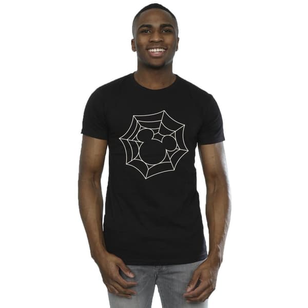Disney Mens Mickey Mouse Spider Web T-Shirt