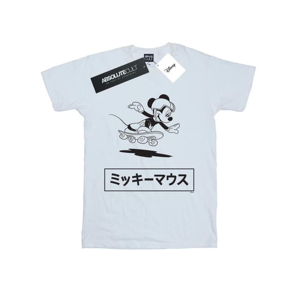 Disney Womens/Ladies Mickey Mouse Skating Cotton Boyfriend T-Shirt