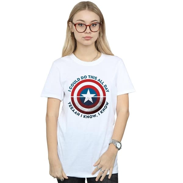 Marvel Dam/kvinnor Avengers Endgame Do This All Day Boyfriend T-shirt i bomull