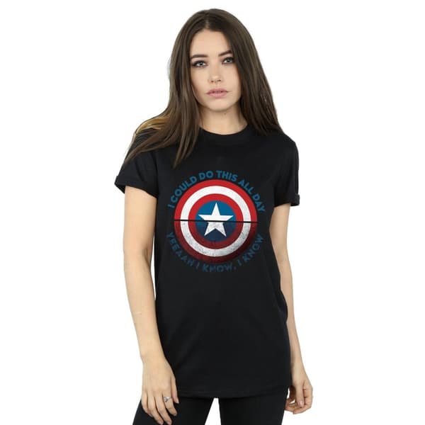 Marvel Dam/kvinnor Avengers Endgame Do This All Day Boyfriend T-shirt i bomull