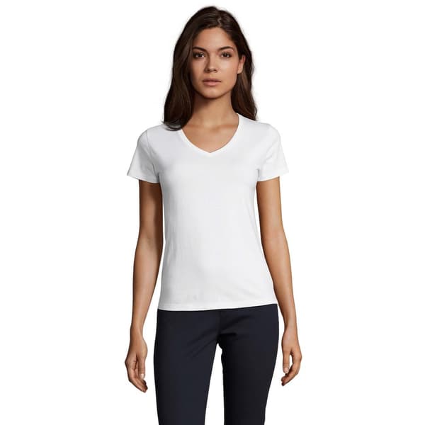 SOLS Womens/Ladies Imperial V Neck T-Shirt White XXL