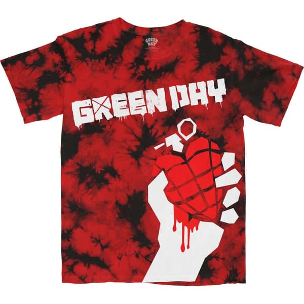 Green Day Unisex Adult American Idiot Dye Wash T-Shirt