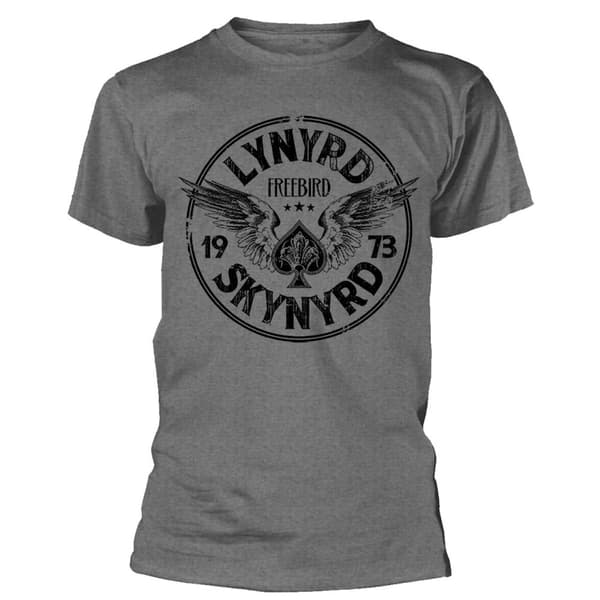 Lynyrd Skynyrd Unisex Adult Freebird ´73 Wings Cotton T-Shirt Grey XL