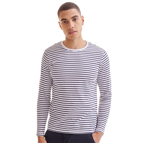SF Unisex Adult Striped Long-Sleeved T-Shirt