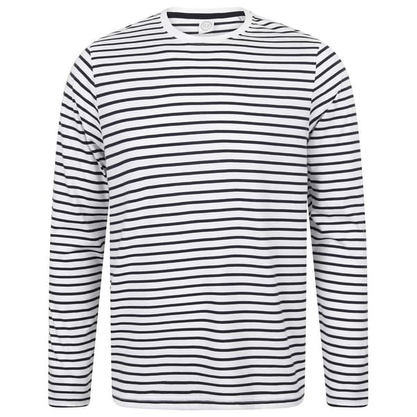 SF Unisex Adult Striped Long-Sleeved T-Shirt