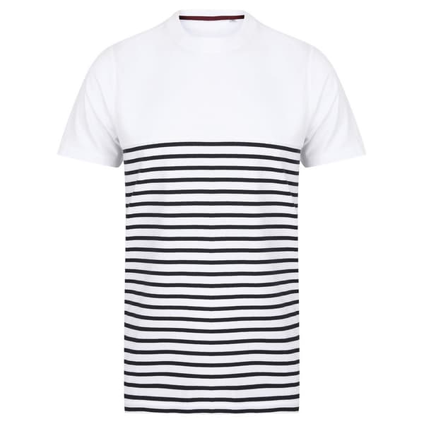 Front Row Unisex vuxen Breton randig t-shirt utan taggar