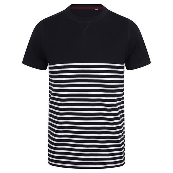 Front Row Unisex Adult Breton Striped Tagless T-Shirt