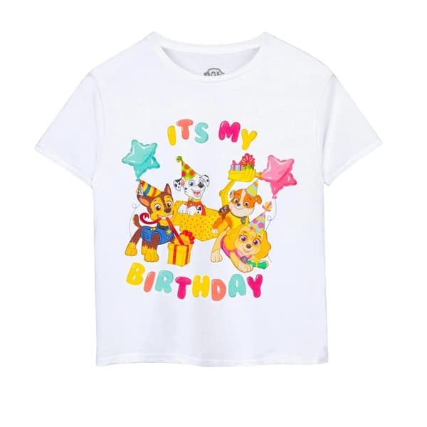 Paw Patrol Childrens/Kids It´s My Birthday Short-Sleeved T-Shirt