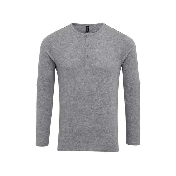 Premier Mens Long John Roll Sleeve T-Shirt