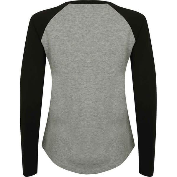 SF Womens/Ladies Heather Long-Sleeved Baseball T-Shirt