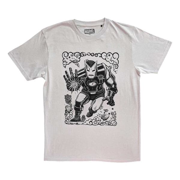 Iron Man Unisex T-shirt med tegning for voksne