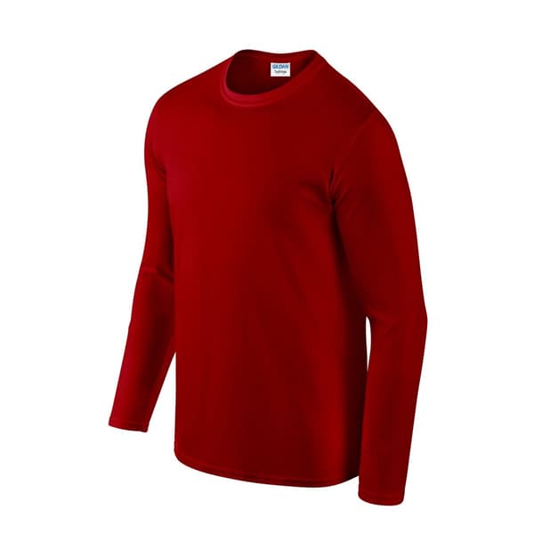 Gildan Unisex Adult Softstyle Plain Long-Sleeved T-Shirt