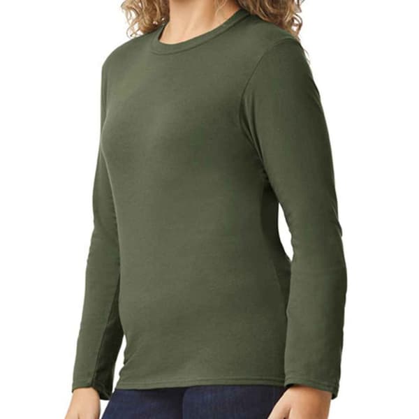 Gildan Unisex Adult Softstyle Plain Long-Sleeved T-Shirt