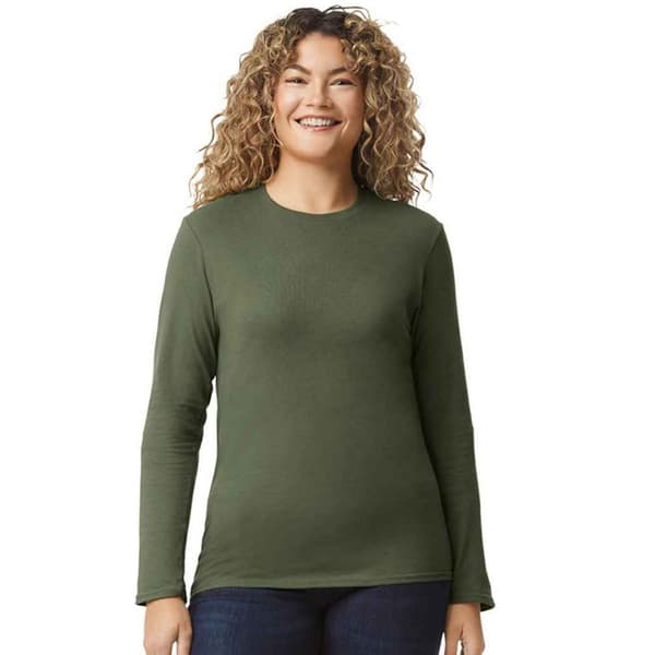 Gildan Unisex Adult Softstyle Plain Long-Sleeved T-Shirt