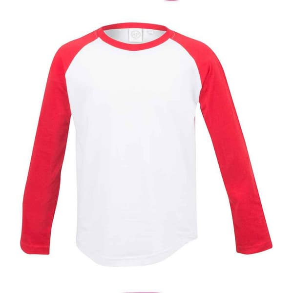 SF Minni Childrens/Kids Long-Sleeved Baseball T-Shirt