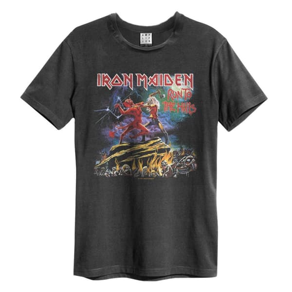 Amplified Unisex Adult Run To The Hills Iron Maiden T-Shirt