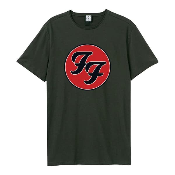Amplified Unisex t-shirt med Foo Fighters-logotyp för vuxna Charcoal XL