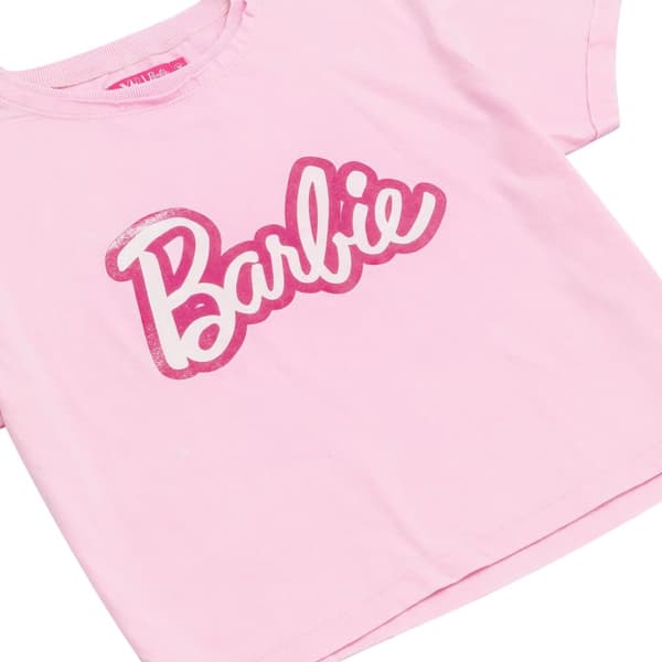 Barbie Kvinnor/Damer med nödställd logotyp i Crop Top
