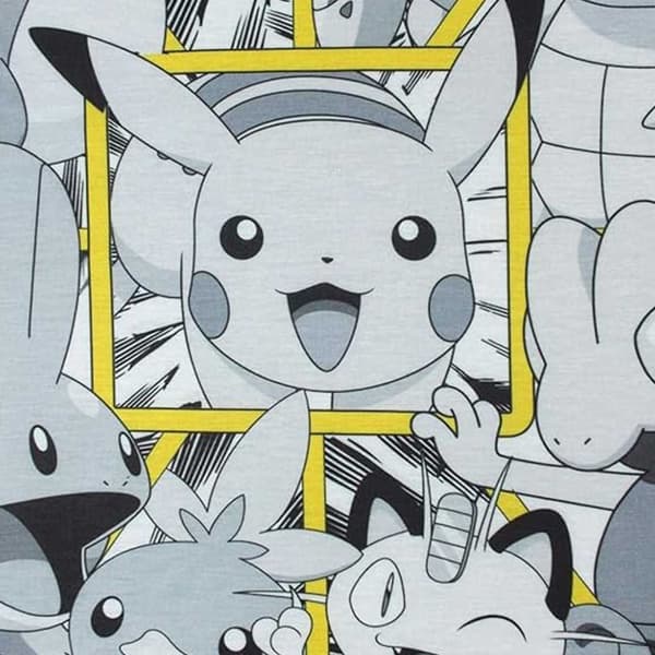 Pokemon T-shirt med panel til drenge