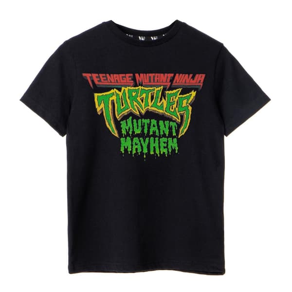 Teenage Mutant Ninja Turtles: Mutant Mayhem T-shirt med drengelogo Black 3-4 Years