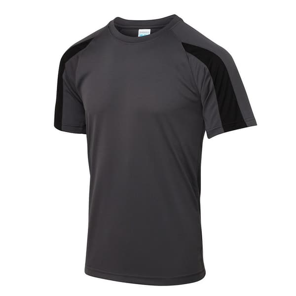AWDis Cool Kontrastfärgad fukttransporterande t-shirt för herrar