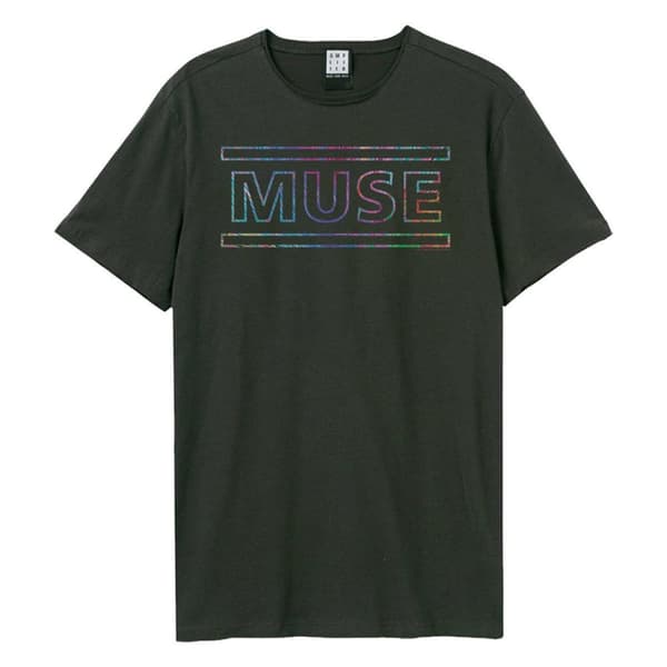 Amplified Unisex T-shirt med regnbue-logo til voksne Muse