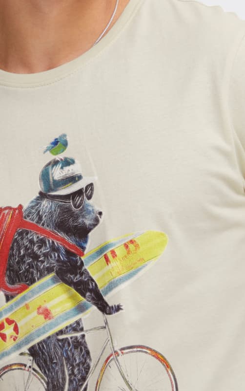 Blend - T-shirt 20716514 Björn på cykel