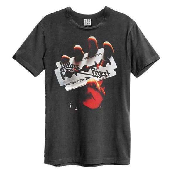 Amplified Unisex vuxen British Steel Judas Priest T-Shirt Charcoal XXL