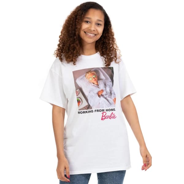 Barbie T-shirt för kvinnor/damer som arbetar hemifrån