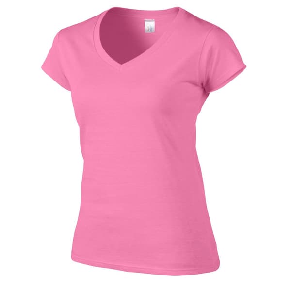 Gildan T-shirt med V-ringning i mjuk stil för damer/damer