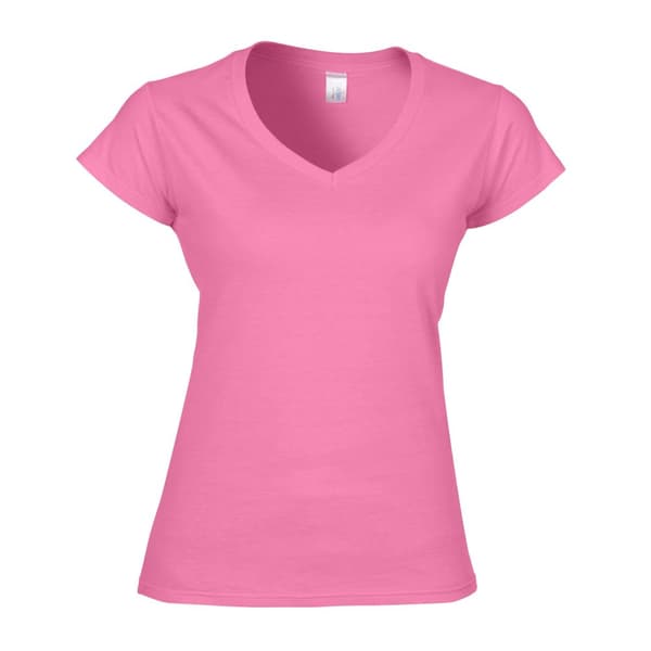 Gildan T-shirt med V-ringning i mjuk stil för damer/damer