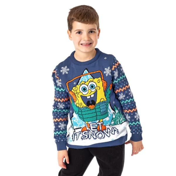 SpongeBob SquarePants Childrens/Kids Let It Snow Knitted Jumper