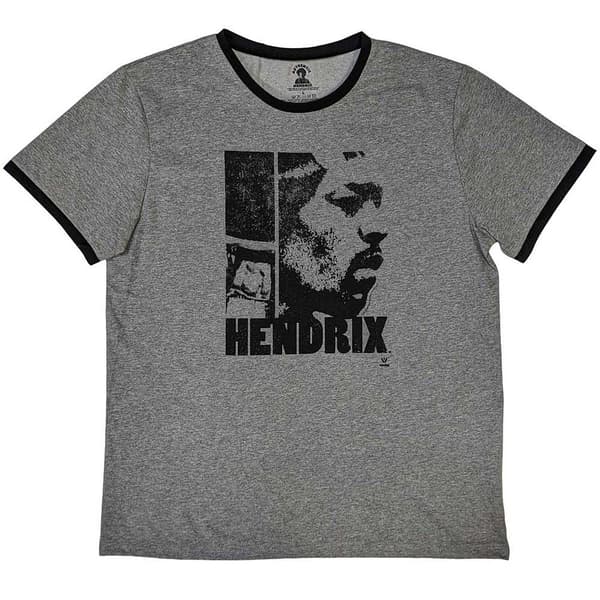 Jimi Hendrix Unisex Adult Let Me Live Ringer Cotton T-Shirt