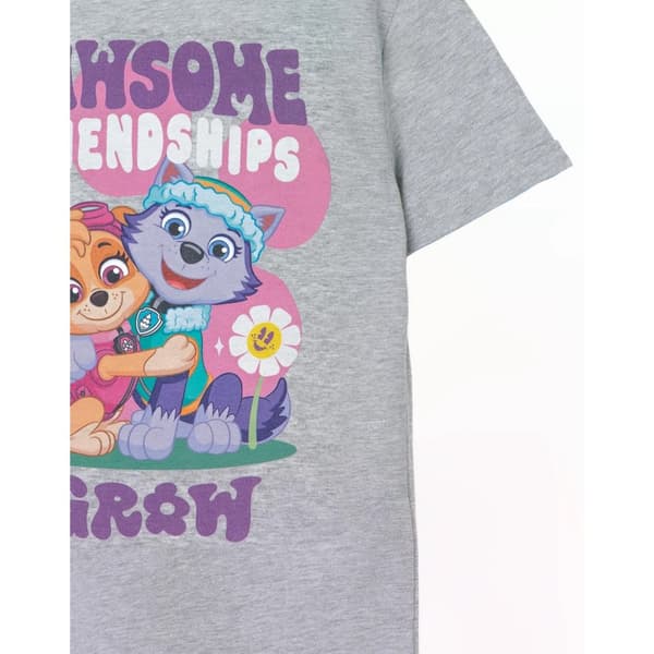 Paw Patrol Girls Pawsome Friendships Marl T-Shirt