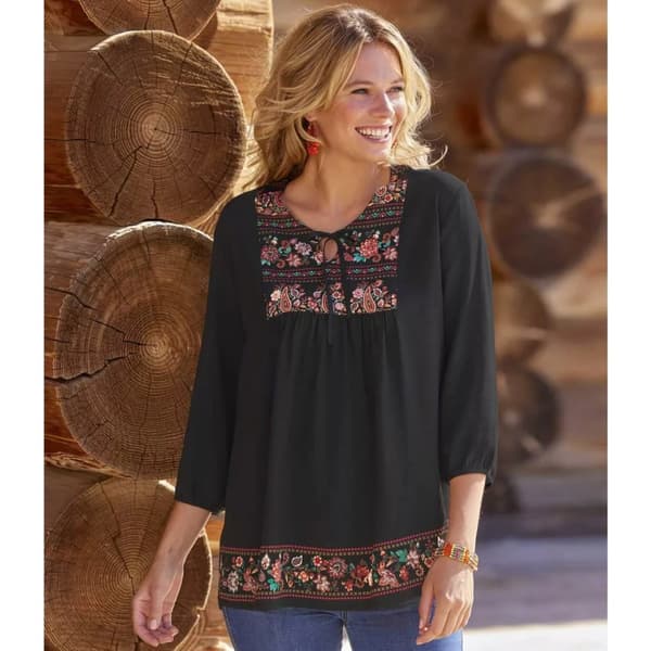 Atlas For Women Top i viskos med tryck, dam/dam