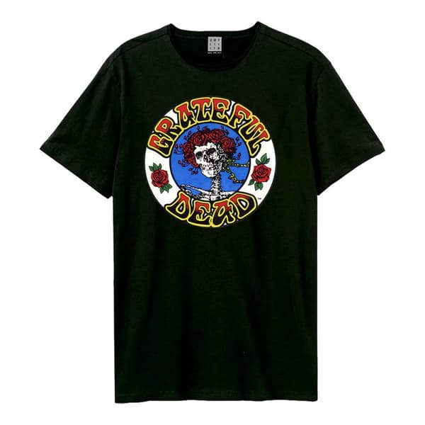 Amplified Unisex Adult Stealie Grateful Dead Logo T-Shirt Charcoal L