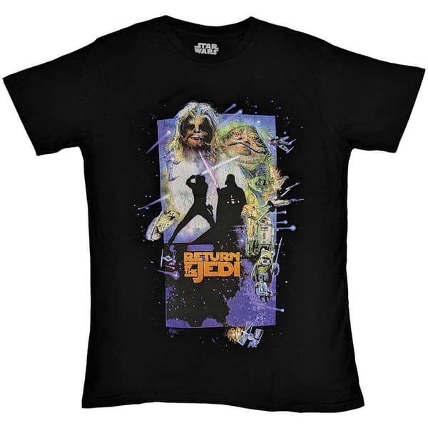 Star Wars Unisex Adult Return Of The Jedi Poster T-Shirt Black XXL