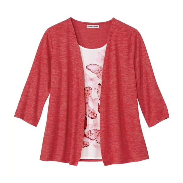 Atlas for Women Womens/Ladies 2 in 1 Top Red 8 UK - 10 UK