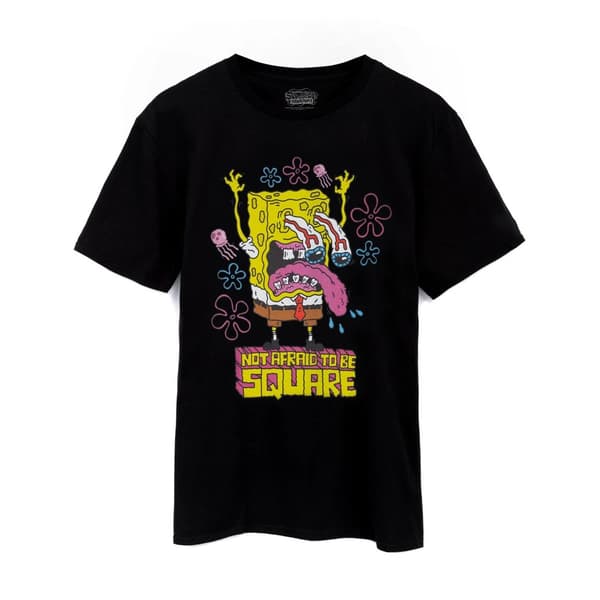 SpongeBob SquarePants Mens Not Afraid to Be Square T-Shirt