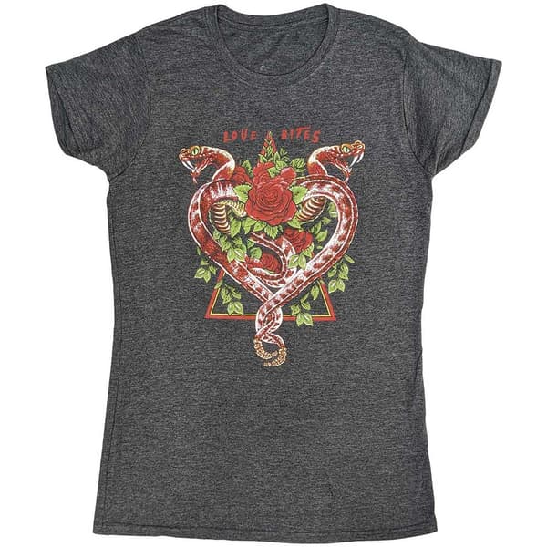 Def Leppard Womens/Ladies Love Bites Tour 2019 T-Shirt Grey L
