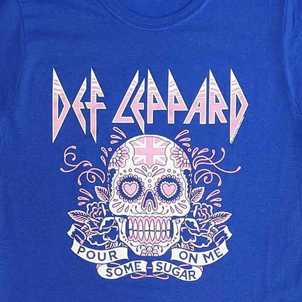 Def Leppard Womens/Ladies Pour Some Sugar On Me Skull Cotton T-Shirt