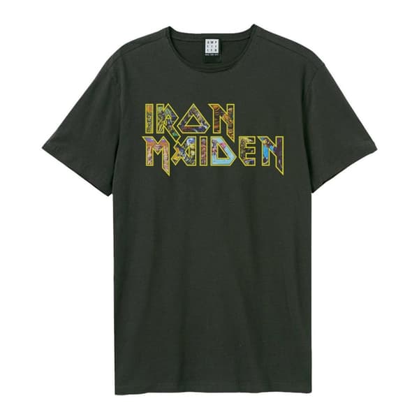 Iron Maiden Unisex t-shirt med Iron Maiden-logotyp för vuxna
