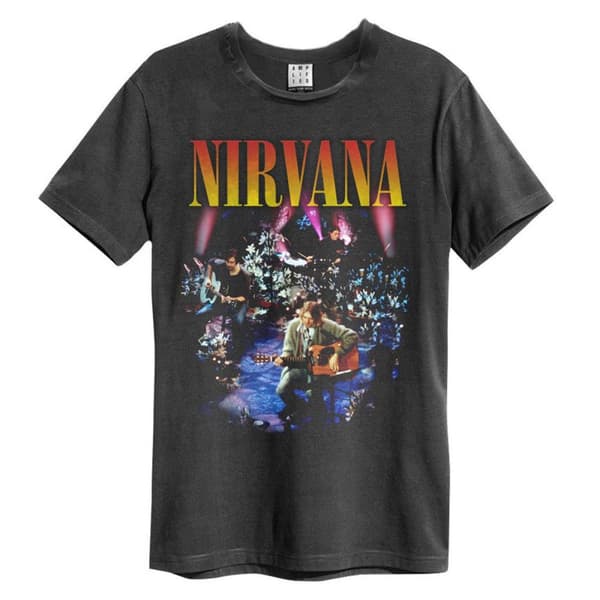 Amplified Unisex voksen Live In New York Nirvana T-shirt