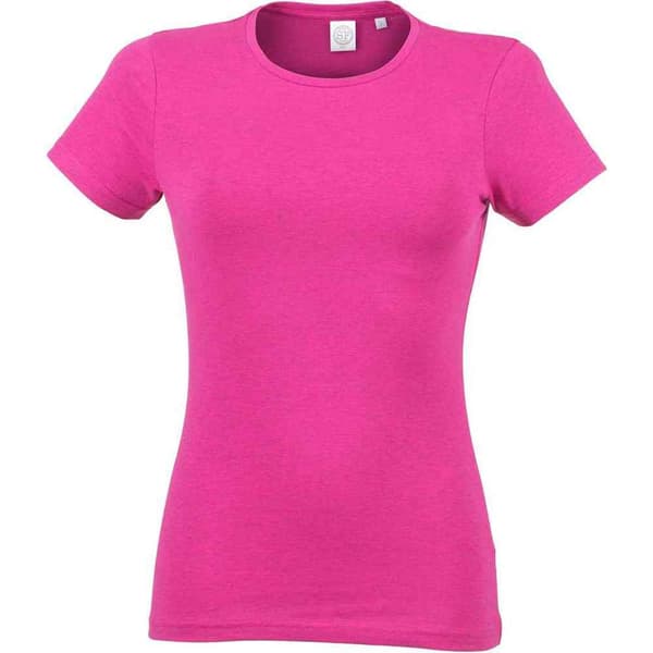 SF Womens/Ladies Feel Good Heather Stretch T-Shirt